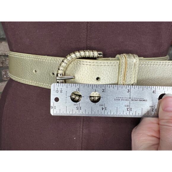 Nine west belt Genuine leather gold y2k small - Picture 4 of 10